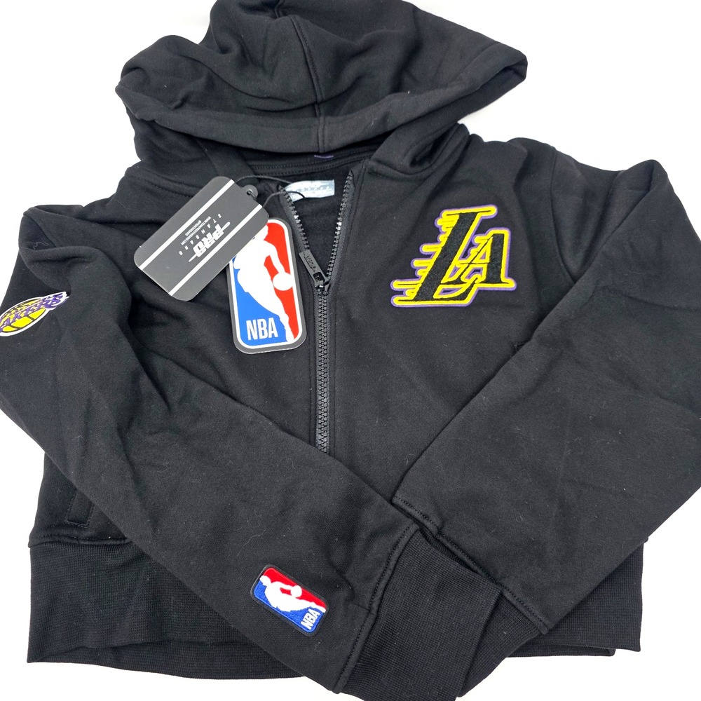 Pro Standard Hoodie Girls M (8/10) Black Los Angeles Lakers NBA Team Logo NWT